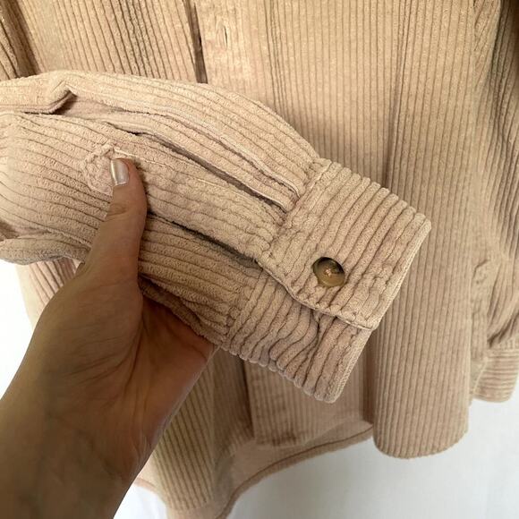 Urban Outfitters BDG pink corduroy jacket women's size XL pockets button down - Picture 5 of 7